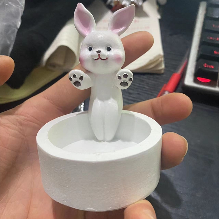 Funny bunny candle holder