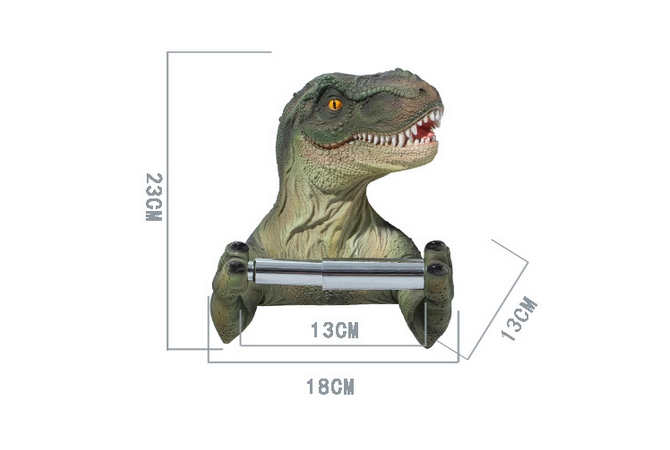 Funny dinosaur toilet paper holder dimension