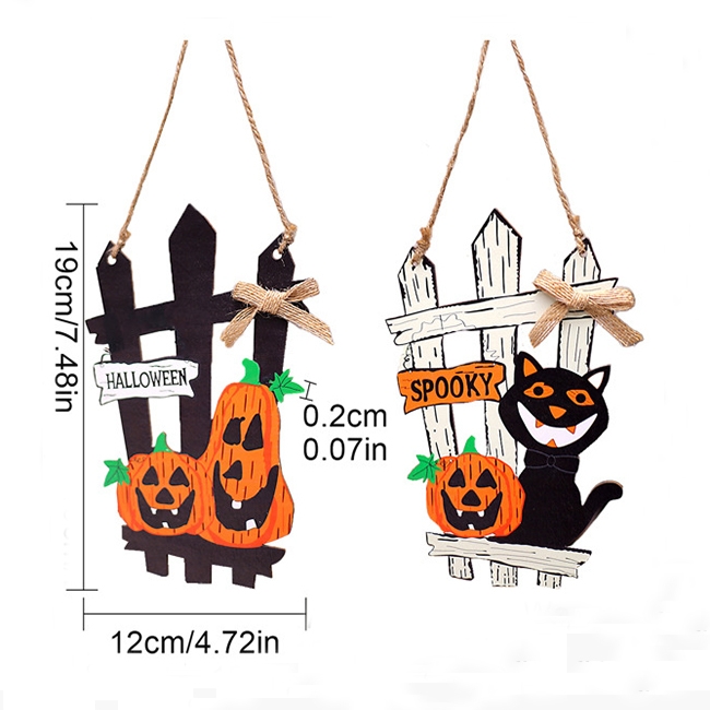 Halloween fence sign decoration size