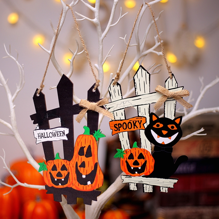 Halloween fence sign decorations