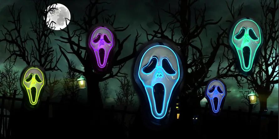 glowing ghost mask