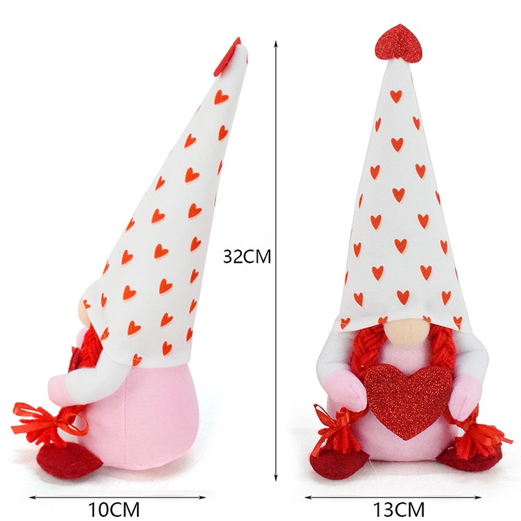 Size couple glitter gnome plush toys