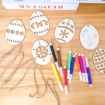 Picture of 10 Pcs DIY Wooden Easter Egg Ornament