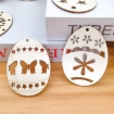 Picture of 10 Pcs DIY Wooden Easter Egg Ornament