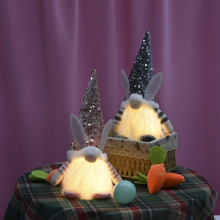 Picture of 2 Pcs Plush Gnomes with Bunny Ears