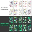 Picture of 20 Pcs Glow in the Dark Temporary Tattoos Stickers