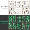 Picture of 20 Pcs Glow in the Dark Temporary Tattoos Stickers