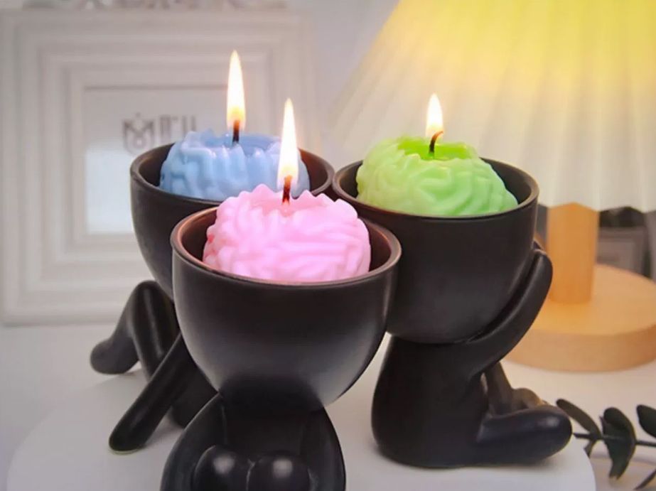 Brain holder candle