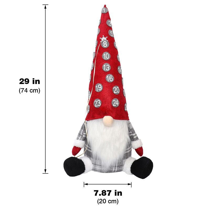 Christmas gnome countdown calendar size