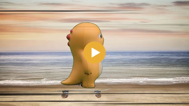 Cute kneadable dinosaur