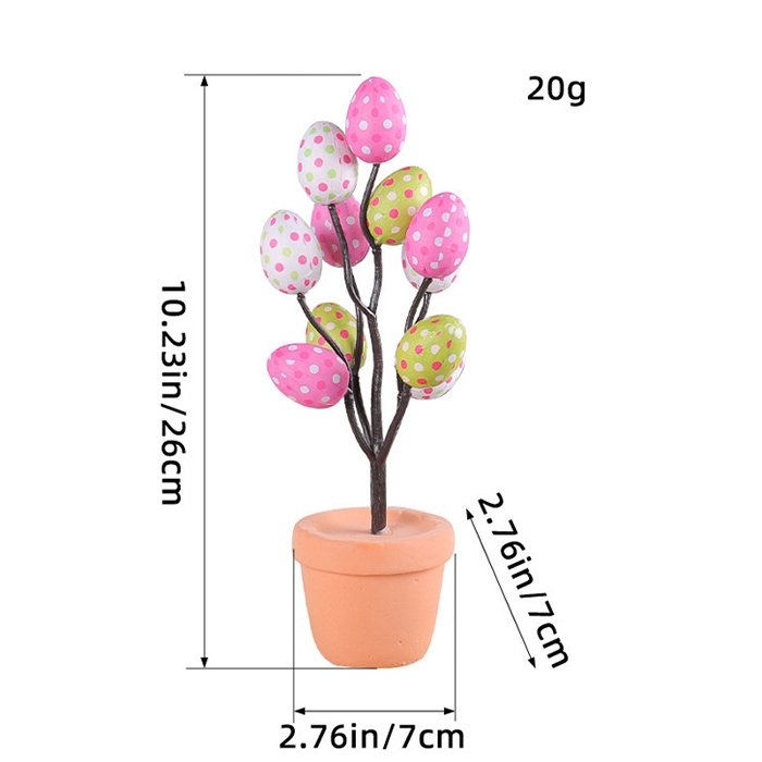 Easter egg potted plant size