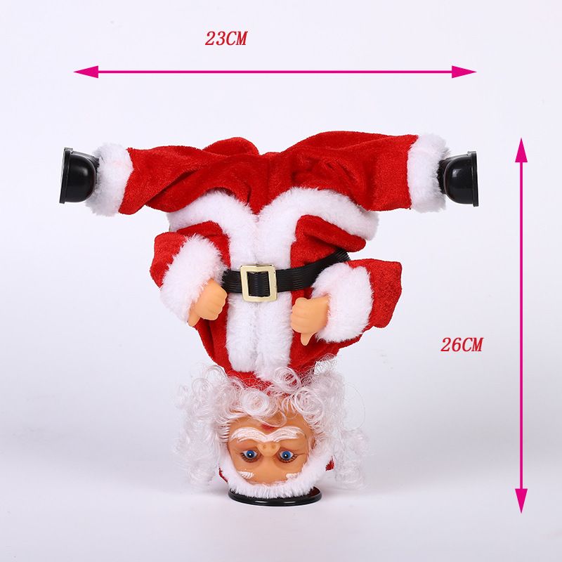 Electric rotating santa toy size