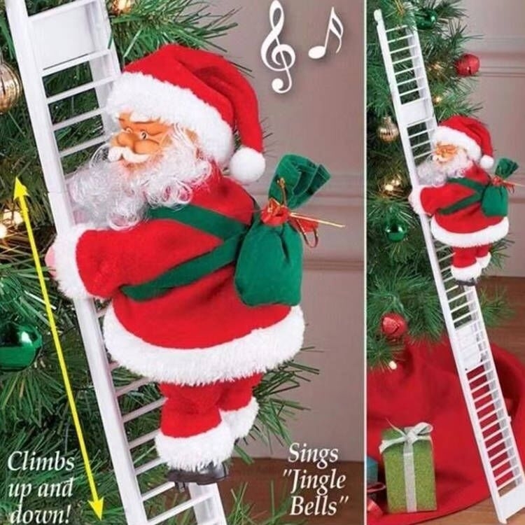 Funny christmas santa ornament