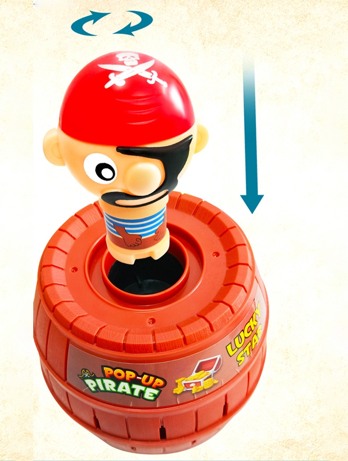 Funny pirate barrel toys detail
