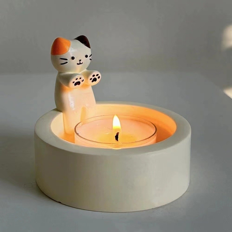 Funny resin candle holder