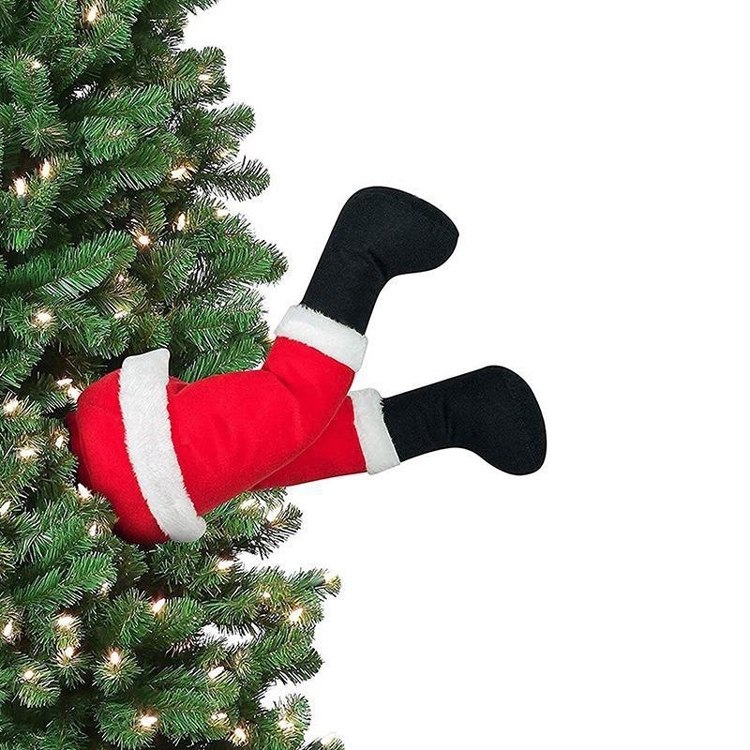 Funny santa Christmas tree ornament
