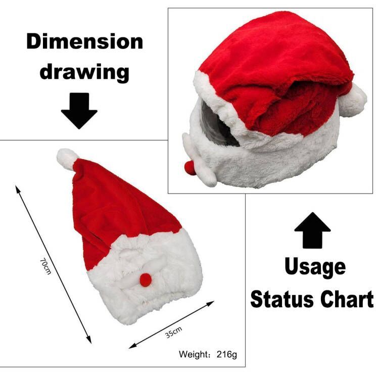 Santa helmet cover size