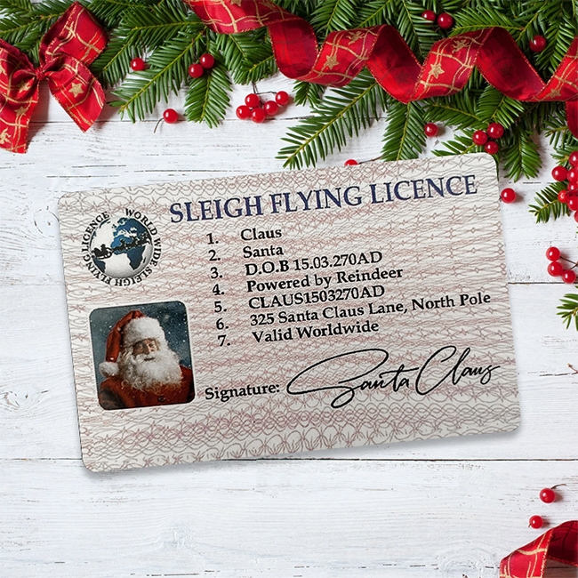Santa lost toboggan license